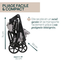Poussette compacte Seety - Florence Beige