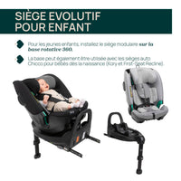 Siège-Auto Groupe 0+/1/2/3 FullSeat & Base Rotative 360 i-Size (40-150 cm) - Lunar Rock
