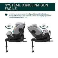Siège-Auto Groupe 0+/1/2/3 FullSeat & Base Rotative 360 i-Size (40-150 cm) - Lunar Rock