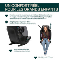 Siège-Auto Groupe 0+/1/2/3 FullSeat & Base Rotative 360 i-Size (40-150 cm) - Lunar Rock