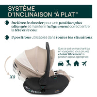 Solution complète Bellagio - First-Seat Recline i-Size et Bi-Seat avec base - Black Satin