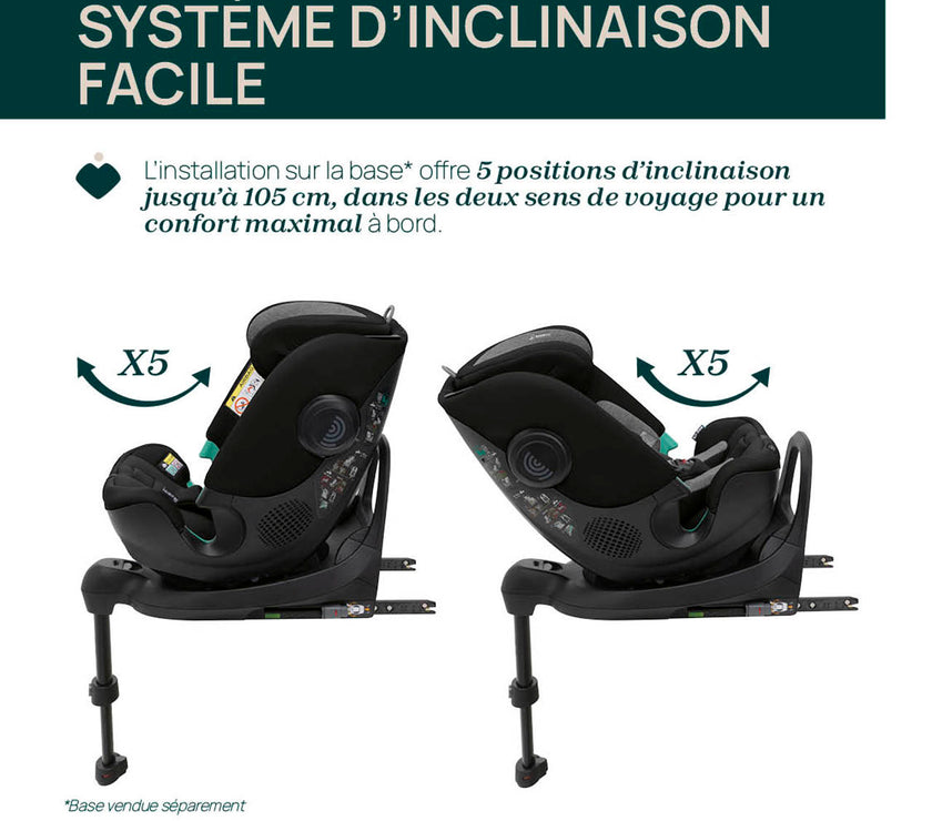 Siege Auto Groupe 0+/1/2/3 FullSeat i-Size Air (61-150 cm) - Noir