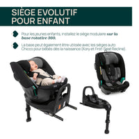 Siège-Auto Groupe 0+/1/2/3 FullSeat Base Rotative 360 i-Size (40-150 cm) - Black Satin