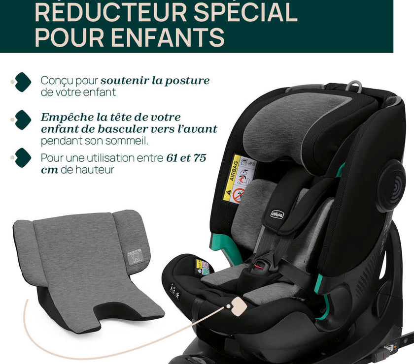 Siège-Auto Groupe 0+/1/2/3 FullSeat Base Rotative 360 i-Size (40-150 cm) - Black Satin