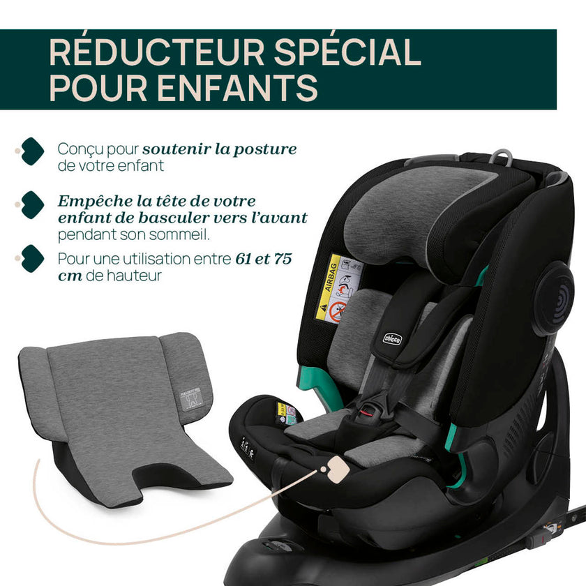 Siège-Auto Groupe 0+/1/2/3 FullSeat Base Rotative 360 i-Size (40-150 cm) - Black Satin