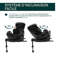 Siège-Auto Groupe 0+/1/2/3 FullSeat Base Rotative 360 i-Size (40-150 cm) - Black Satin