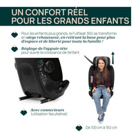 Siège-Auto Groupe 0+/1/2/3 FullSeat Base Rotative 360 i-Size (40-150 cm) - Black Satin
