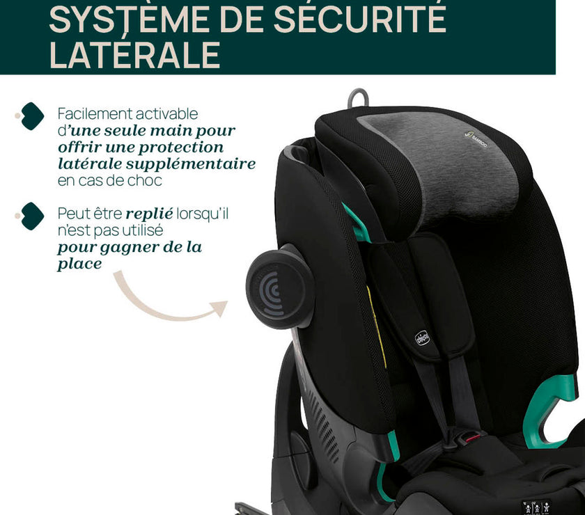 Siège-Auto Groupe 0+/1/2/3 FullSeat Base Rotative 360 i-Size (40-150 cm) - Black Satin