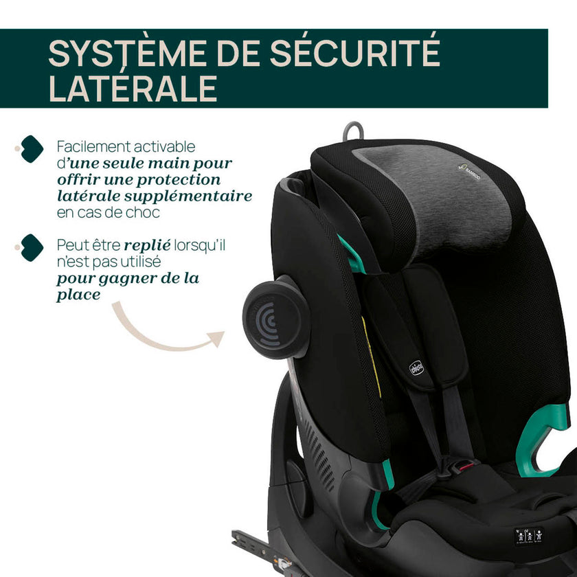 Siège-Auto Groupe 0+/1/2/3 FullSeat Base Rotative 360 i-Size (40-150 cm) - Black Satin