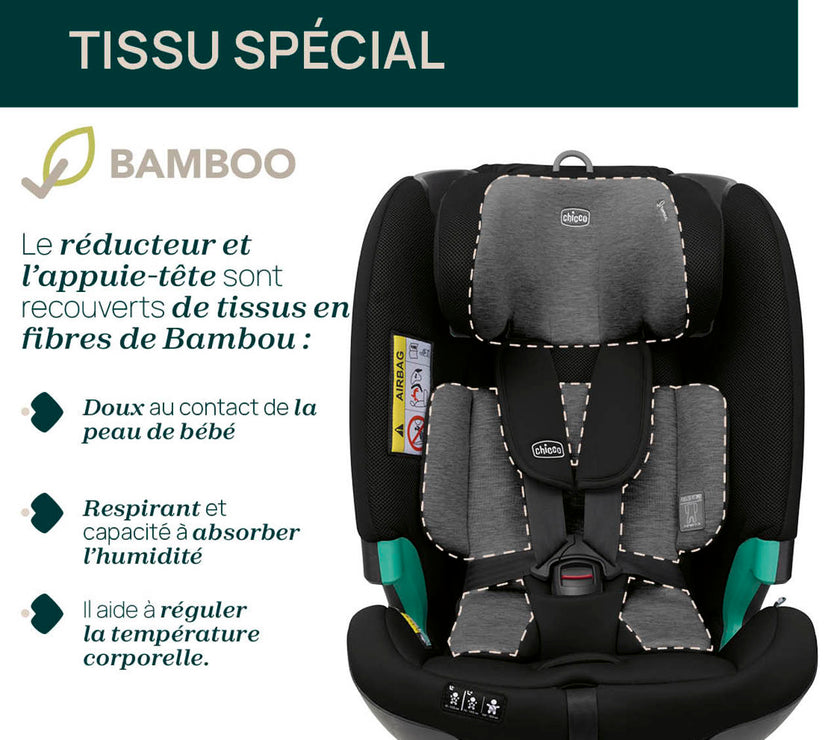 Siège-Auto Groupe 0+/1/2/3 FullSeat Base Rotative 360 i-Size (40-150 cm) - Black Satin