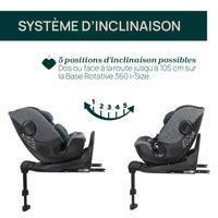 Solution complète Bellagio - First-Seat Recline i-Size et Bi-Seat avec base - Black Satin