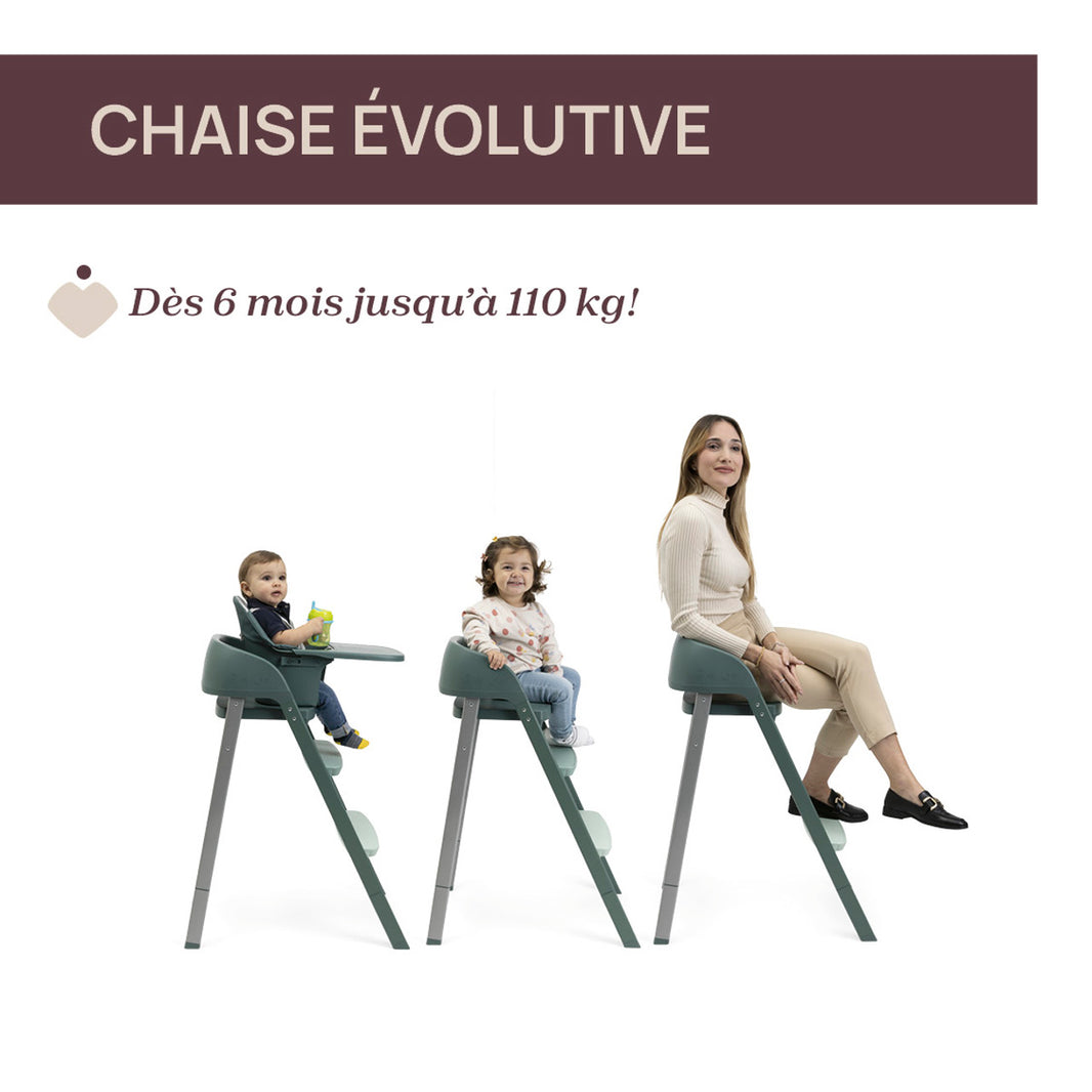 CRESCENDO UP HIGH CHAIR - ETNA BLACK RE_LUX