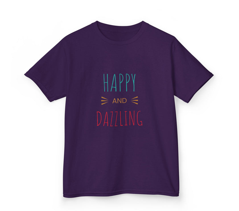 T-shirt en Coton "Happy and Dazzling" pour Enfants
