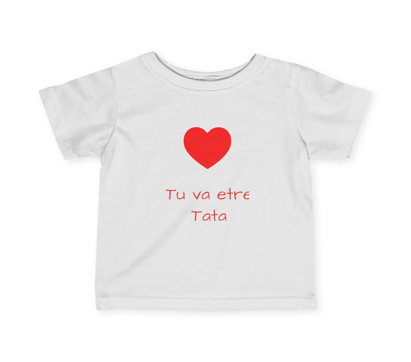 T-Shirt Bébé Personnalisable - Annonce de Grossesse - Tu va etre Tata