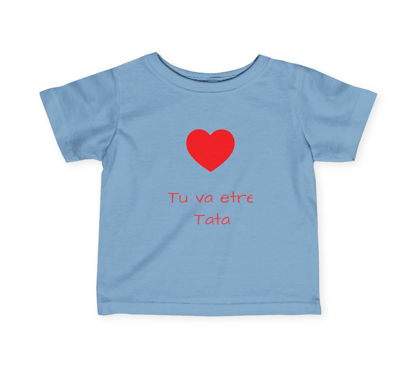 T-Shirt Bébé Personnalisable - Annonce de Grossesse - Tu va etre Tata