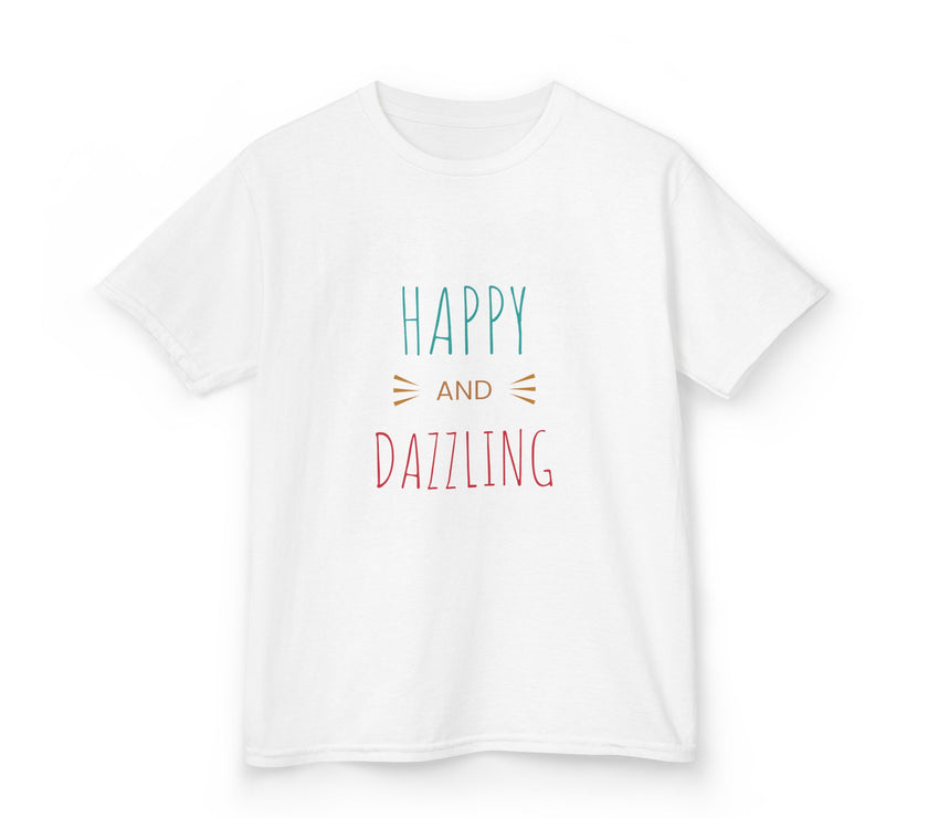 T-shirt en Coton "Happy and Dazzling" pour Enfants