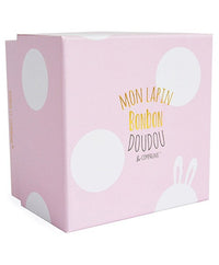 Peluche Lapin Bonbon Rose - 20 cm