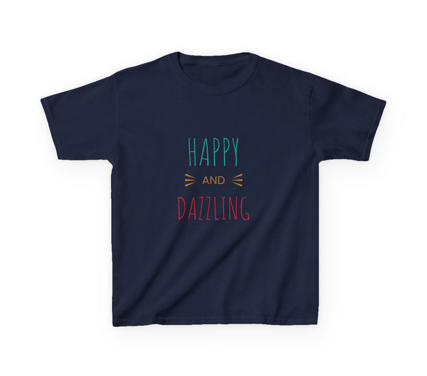 T-shirt en Coton "Happy and Dazzling" pour Enfants