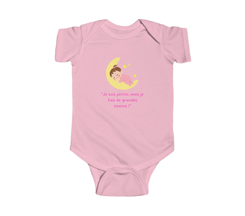 Body bébé "Je suis petite, mais je fais de grandes siestes!"