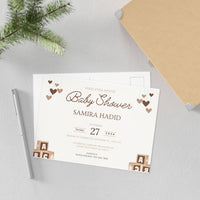 Baby Shower Fine Art Postcards with Cute Babies - Invitation Cards