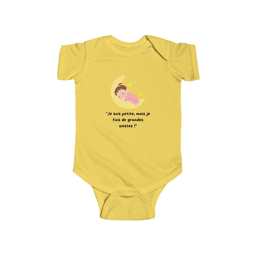 Body bébé "Je suis petite, mais je fais de grandes siestes!"
