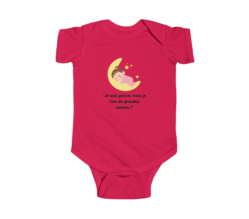 Body bébé "Je suis petite, mais je fais de grandes siestes!"