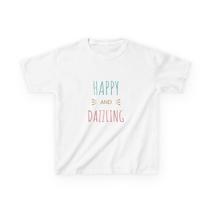 T-shirt en Coton "Happy and Dazzling" pour Enfants