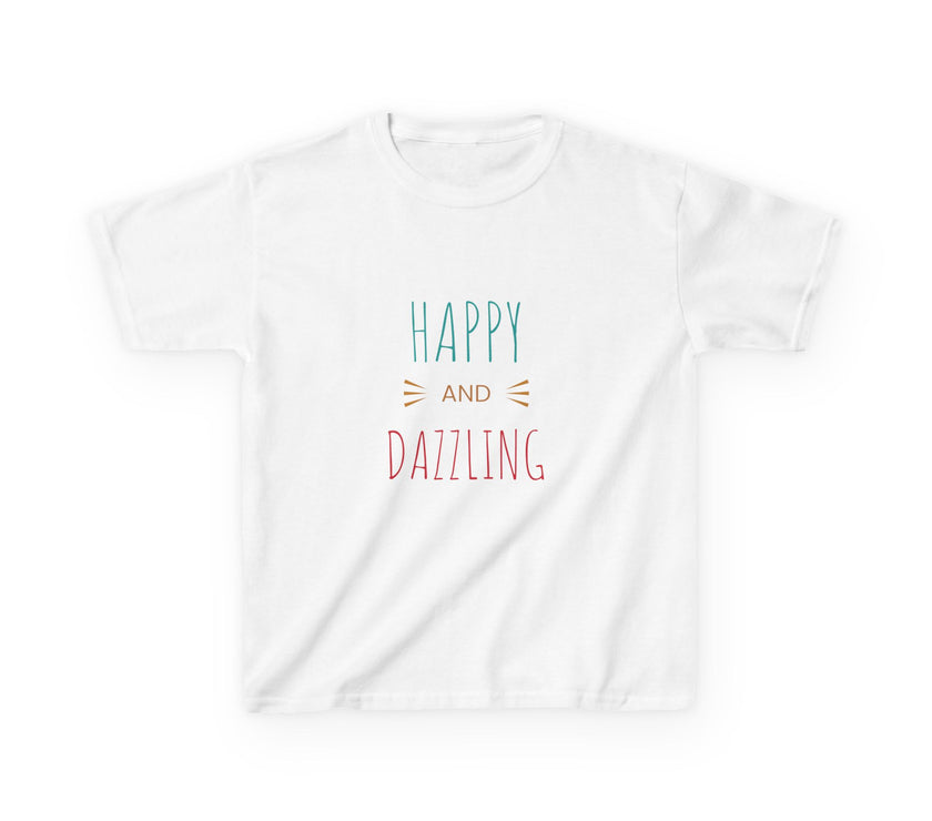 T-shirt en Coton "Happy and Dazzling" pour Enfants