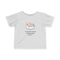T-Shirt Bébé Garçon avec message " Je suis petit, mais je fais de grandes siestes!"