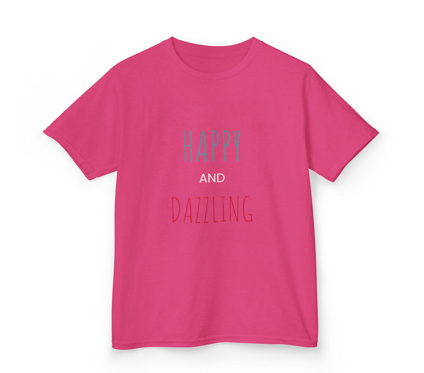 T-shirt en Coton "Happy and Dazzling" pour Enfants