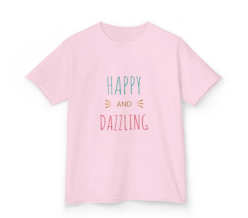 T-shirt en Coton "Happy and Dazzling" pour Enfants