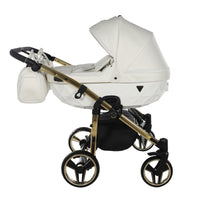 Poussette Double Junama Fluo Individual - Blanc/Or