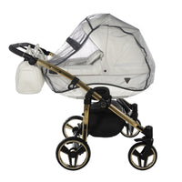 Poussette Double Junama Fluo Individual - Blanc/Or