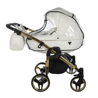 Poussette Double Junama Fluo Individual - Blanc/Or