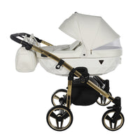 Poussette Double Junama Fluo Individual - Blanc/Or