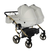 Poussette Double Junama Fluo Individual - Blanc/Or