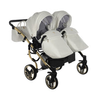 Poussette Double Junama Fluo Individual - Blanc/Or