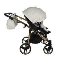 Poussette Double Junama Fluo Individual - Blanc/Or