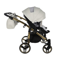 Poussette Double Junama Fluo Individual - Blanc/Or