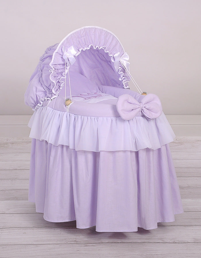 Couffin pour poupée avec capote "Little Princess" - Violet