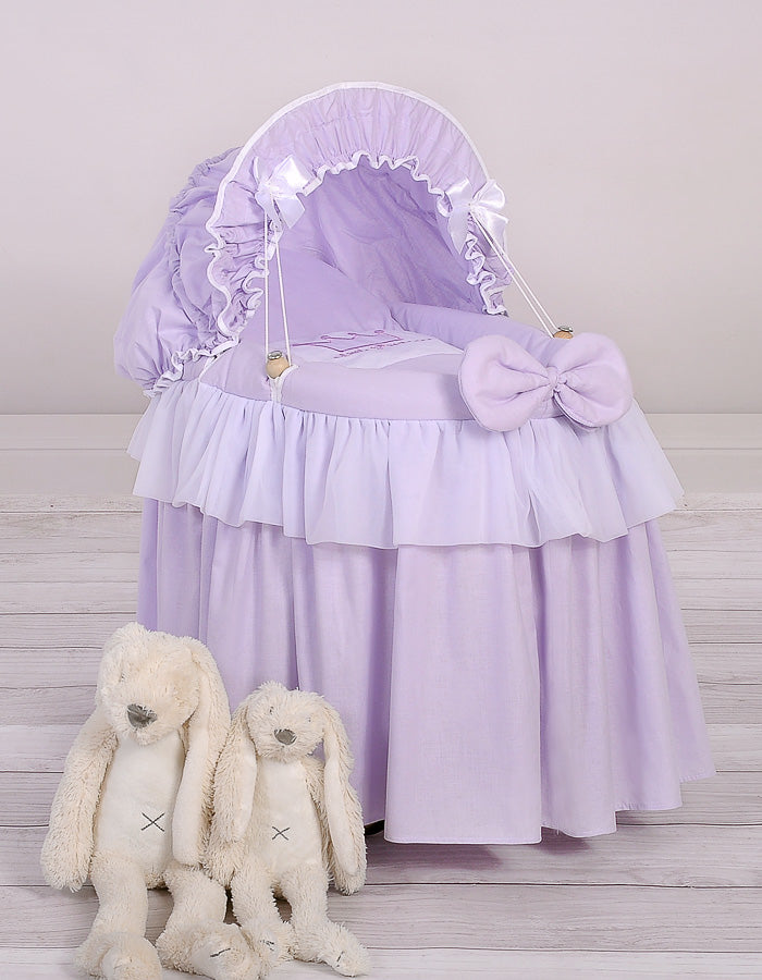 Couffin pour poupée avec capote "Little Princess" - Violet