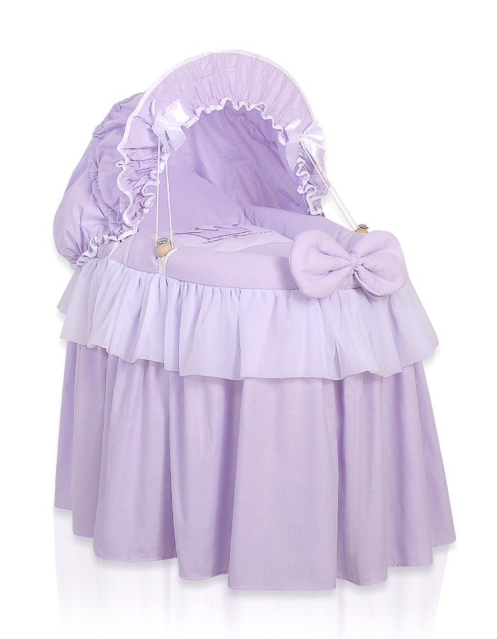 Couffin pour poupée avec capote "Little Princess" - Violet