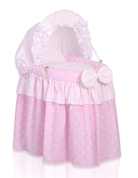 Couffin pour poupée avec capote - Rose