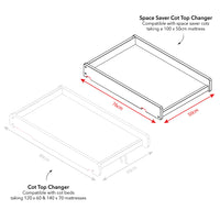 Plan à langer pour lit 100x50cm - Blanc