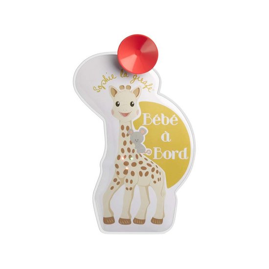 Flash baby on board Sophie the giraffe