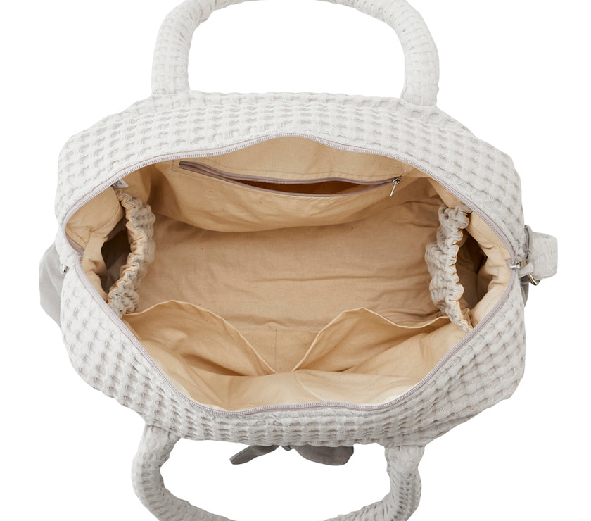 Sac à langer en coton gaufré nuage
