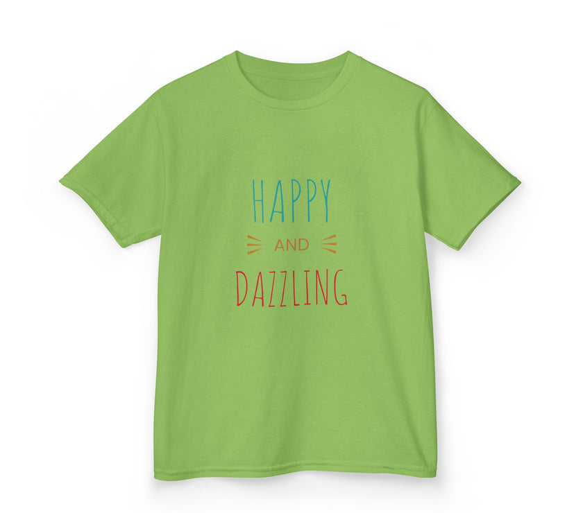 T-shirt en Coton "Happy and Dazzling" pour Enfants