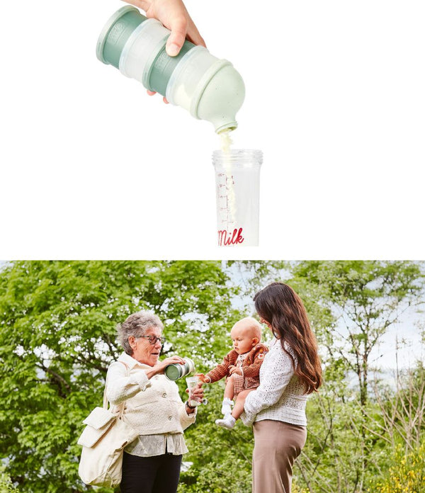 BABYMOOV Babydose - Doseur pour lait en poudre avec bec verseur Mineral Green