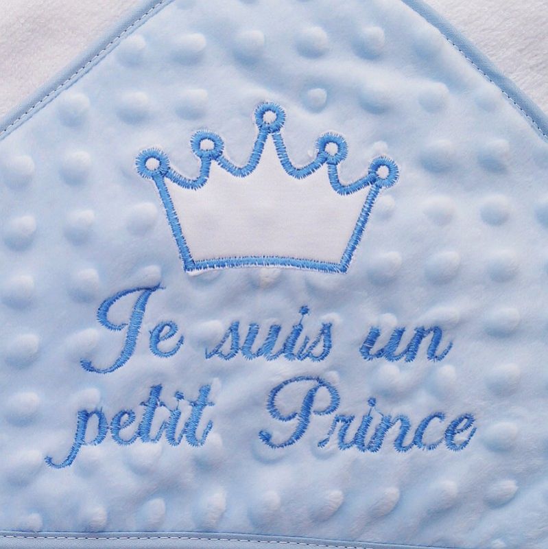 Sortie de Bain Brodée "Je Suis un Petit Prince"
