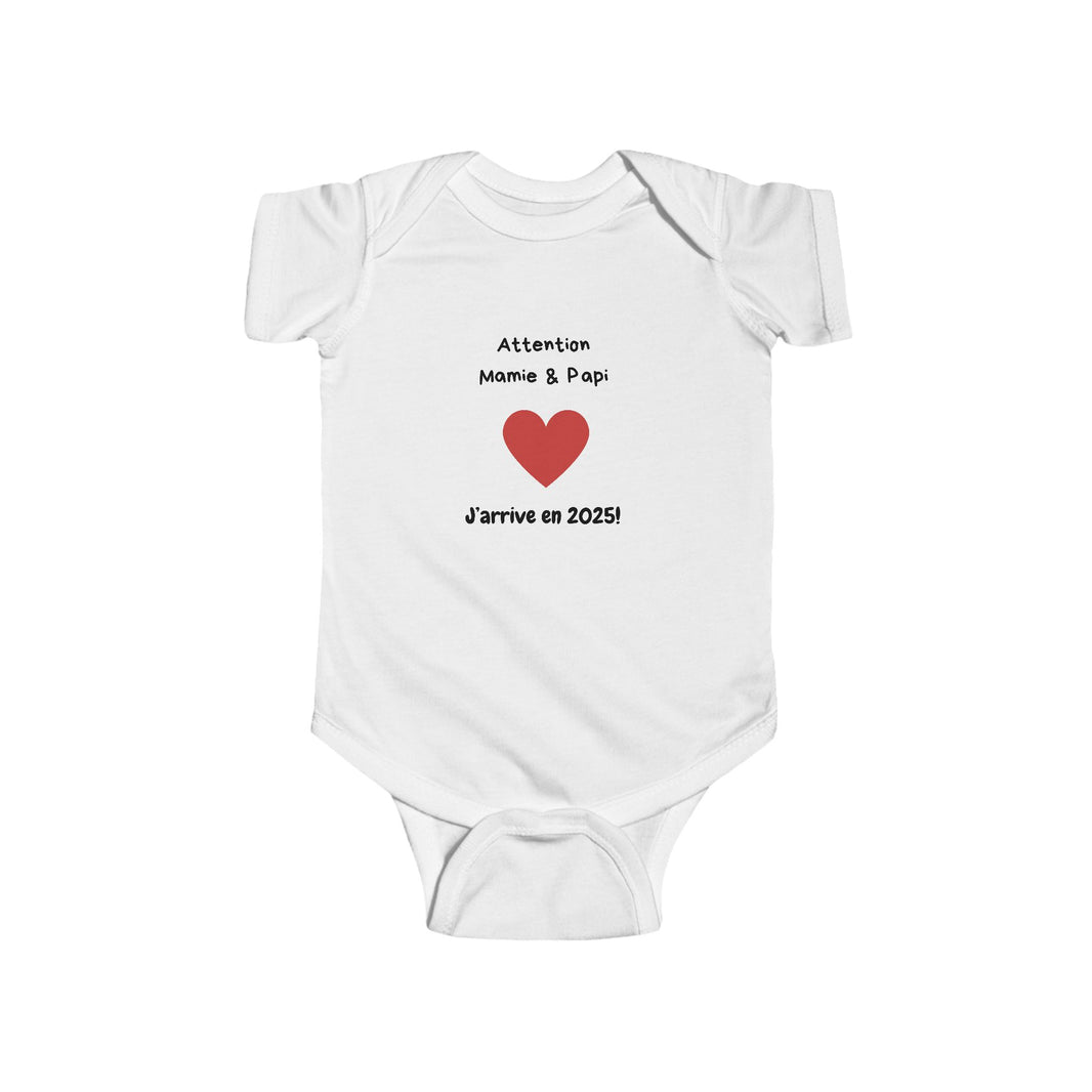 Body bébé annonce de grossesse amusante - J'arrive en 2025 !